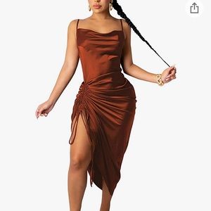 Copper silky xl dress